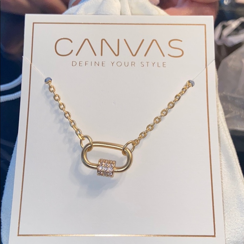 Canvas gold necklace